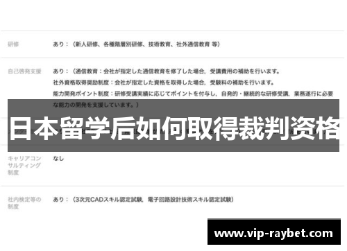 日本留学后如何取得裁判资格